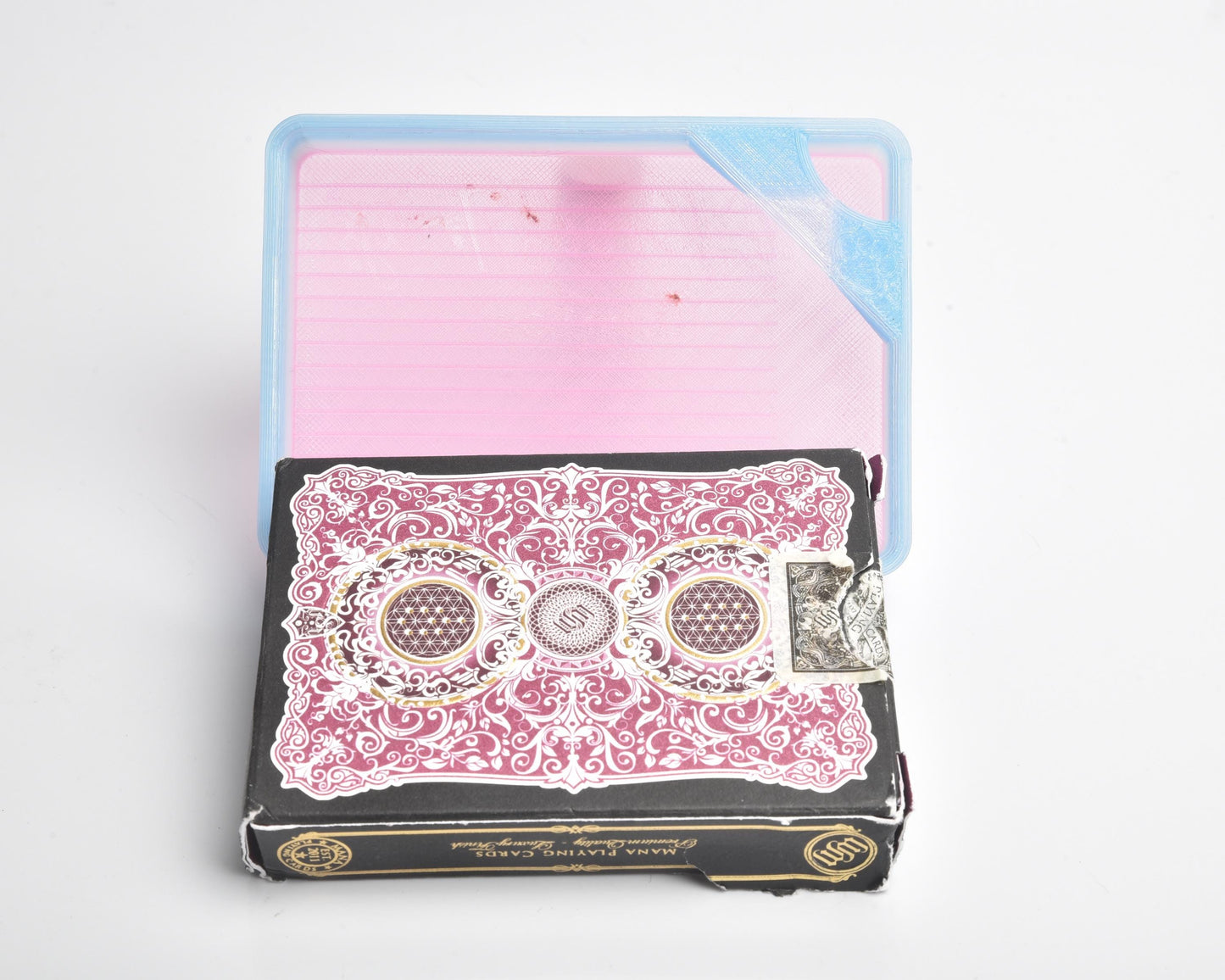 Cat Proof Diamond Painting Tray with Lid - Cotton Candy Sky - Gridded