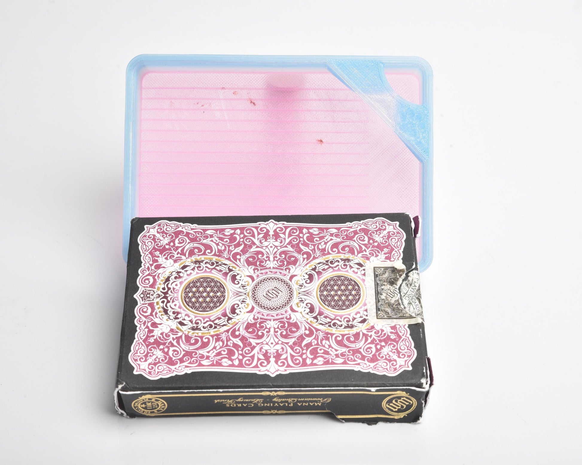 Cat Proof Diamond Painting Tray with Lid - Cotton Candy Sky - Gridded