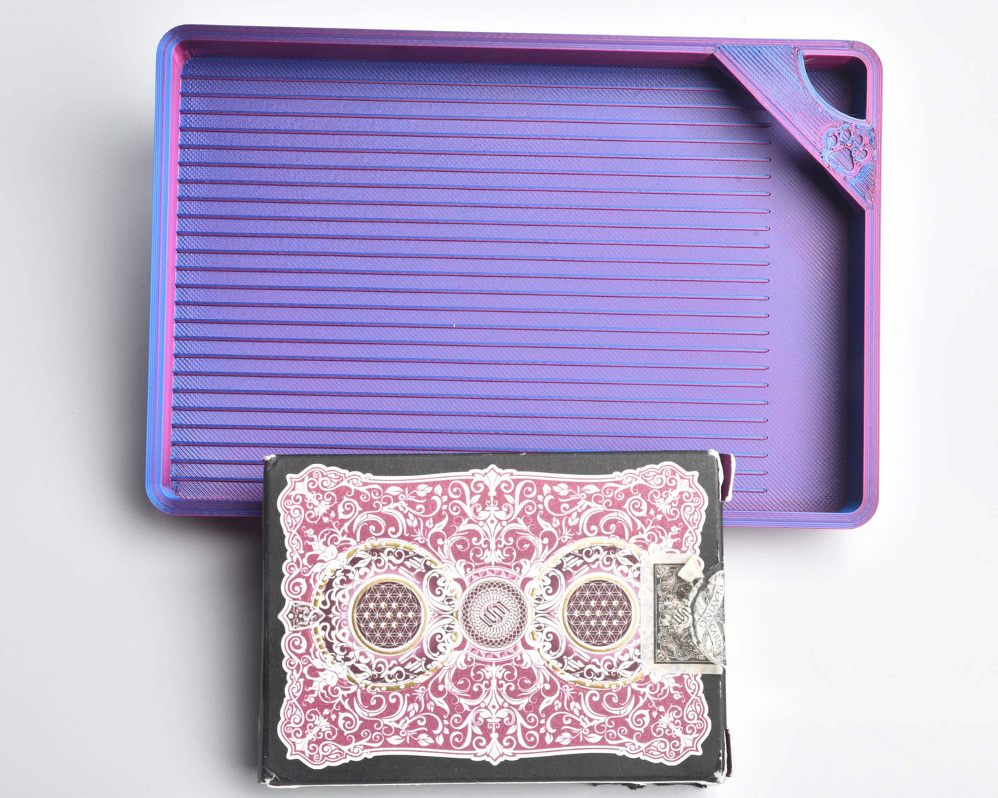 Cosmic Twilight - Gridded - Cat Proof Diamond Painting Tray with Lid